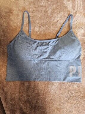 3 For $15 🎊 PINK Victoria's Secret Light Blue Seamless Ribbed Bralette